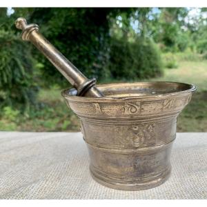 Haute Epoque: Bronze Mortar With Its Pestle Anthoine Bernerd 1640