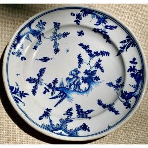 Moustiers Plain Fire Earthenware, Young Chinese Man Sitting Cross-legged