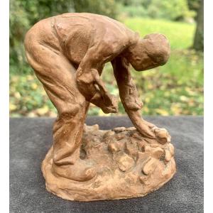 Jules Aimé Dalou Sevres 1923 Terracotta-colored Sandstone