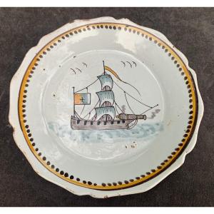 Nevers French Revolution Period Late 18th Cty , Frigate "le Vengeur" 