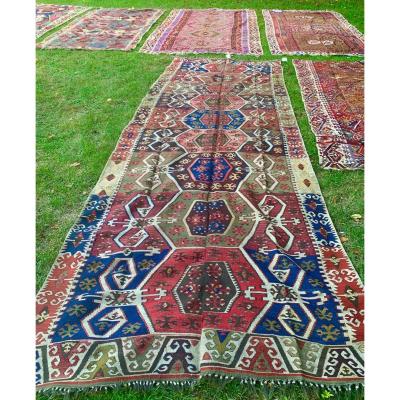 Very Large Kilim, Anatolia, 2nd Half XIXth Cty