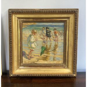 Beach Scenes, Charles Roussel, Late 19th Century