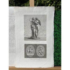 Engraving On Vellum, Psyche And Cupid, Gallery Of Florence And Pitti Palace