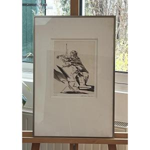 The Violinist — Original Etching By Claude Weisbuch, Signed And Numbered (12/100)