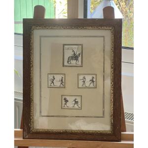 Jacques Callot (1592–1635) – Set Of Five Small Engravings – School Of Callot, 17th Century