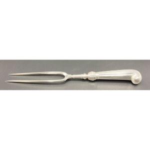 XVIIIth Genes Meat Fork Sterling Silver