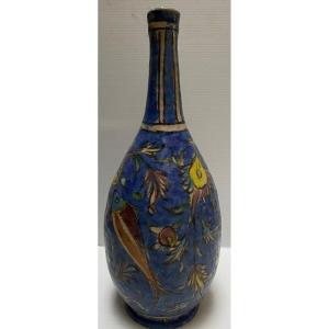 Iranian Painted Glazed Ceramic Vase