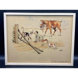 Ink And Watercolor Drawing 1930