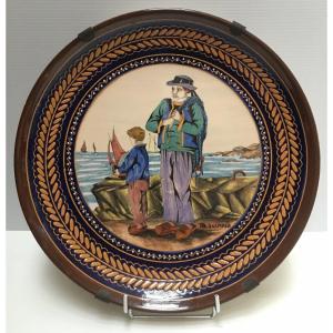 Grand Plat Faïence De Quimper 1930