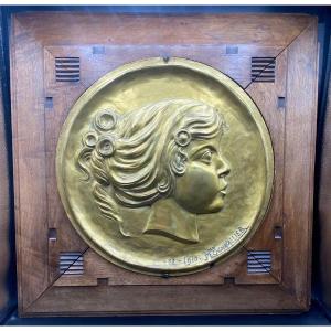 Gilt Bronze Plaque By H. Schwallier 1910