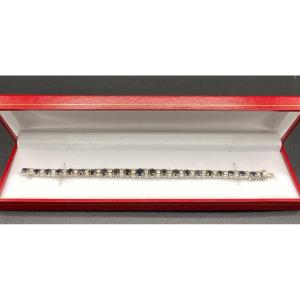 Sterling Silver And Sapphires Bracelet From The 1930s