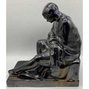 Black Enameled Terracotta By Charles Renaud 1930
