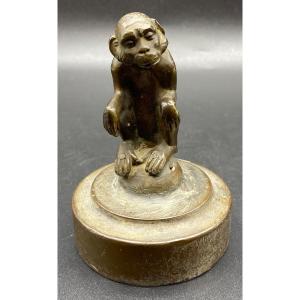 Patinated Bronze Radiator Cap Or Mascot Circa 1920