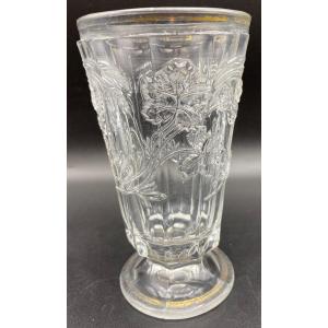 High Glass In Golden Molded Blown Crystal Baccarat Nineteenth