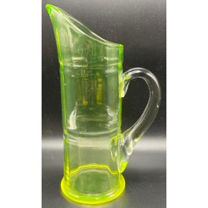 Pitcher In Blown Crystal Ouraline Saint Louis 1900