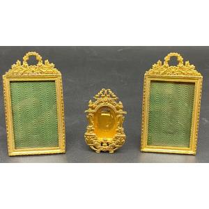 Small Frames In Brass And Gilt Bronze Late 19th Century