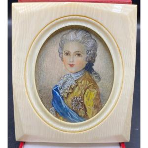 Miniature On Ivory Like The Frame From The 1930s By C. Duvivier