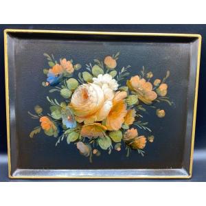 Small Painted Sheet Metal Serving Tray Circa 1930/40