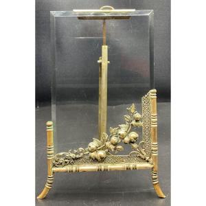Frame In Brass And Bisote Glass Circa 1900, Er Deposited
