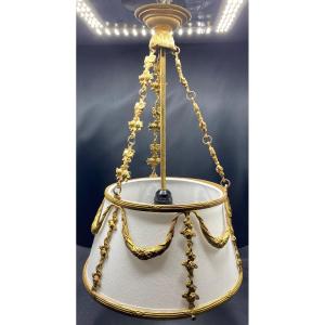 Small Chandelier In Gilt Bronze Late 19th Century, French