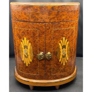 French Manicure And Jewelry Marquetry Box 1925