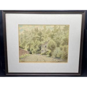 Watercolor By D. Noël From The 1920s (2 Of 4)