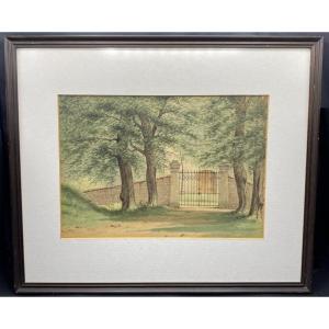 Watercolor By D. Noël From The 1920s (3 Of 4)