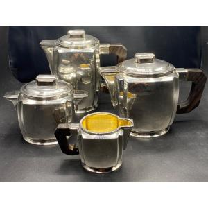 Tea Coffee Service In Sterling Silver From The 1930s By Bibollet