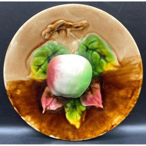 Barbotine Plate From The 1900s Certainly Choisy