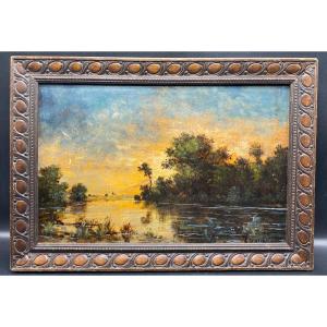 Oil On Panel 19th Century By A. Gourdon, Barbizonnien