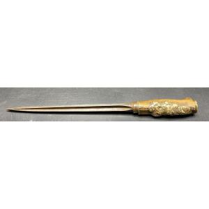 19th Century Dagger In French Bronze And Steel?