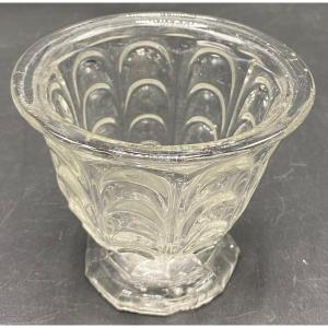 Jam Pot In Molded Crystal From Le Creusot Circa 1810