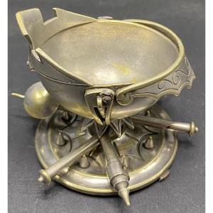 Empty Pocket In French Silver Bronze From The End Of The 19th Century