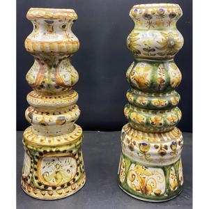 Two Quimper Ceramic Vases Signed Keraluc Circa 1950/60