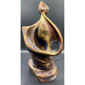 Patinated Terracotta Sculpture From The 1960s/70s French