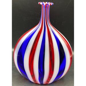 1960s/70s Multi-layered And Multi-coloured Murano Glass Vase