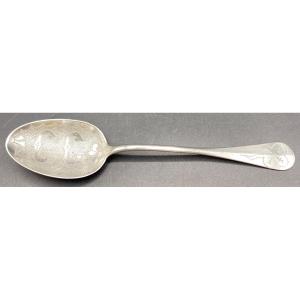 Engraved Aluminum Soup Spoon Dated 1919 French Trench Work