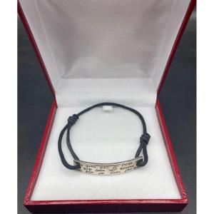 Sterling Silver And Cotton Bracelet By Mauboussin From The 1980s