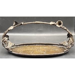 Fruit Bowl Or Other In Wrought Iron Hammered Patinated From The 1925s French