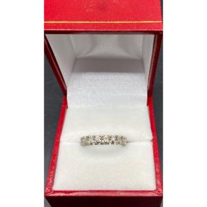 French White Gold And Diamond Wedding Ring From The 1970s/80s