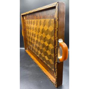 1930s French Marquetry Serving Tray