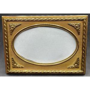 Frame In Gilded Chiseled Bronze, Late 19th Century, French