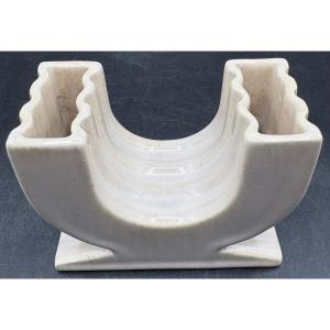 Small Glazed Ceramic Vase Signed Robj Paris From The 1940s