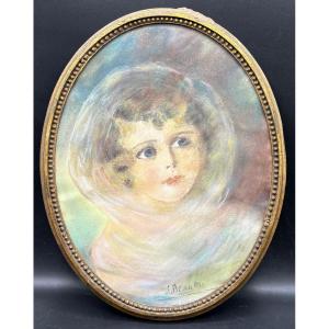 Small Pastel On Paper From The 1900s By J. Beaulieu