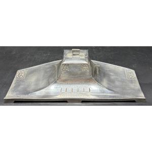1910s Silver-plated Sessionist Inkwell By Wmf
