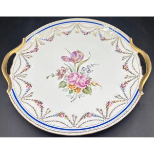 Painted And Gilded Enameled Porcelain Pie Dish By Mab Pi 1900