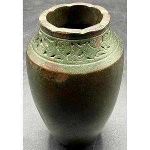Small Patinated Bronze Vase By Christofle From The 1900s