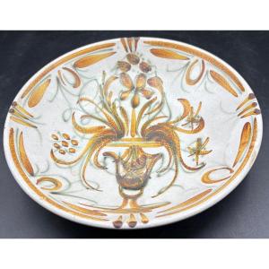 Small Hollow Glazed Ceramic Bowl By Keraluc From The 1970s