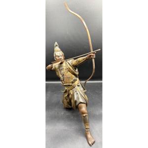 Bronze Samurai Subject From Japan Circa 1860