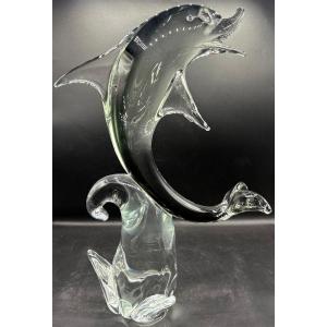 Important Subject In Blown Glass Worked Hot By Seguso - Murano Of The 1980s